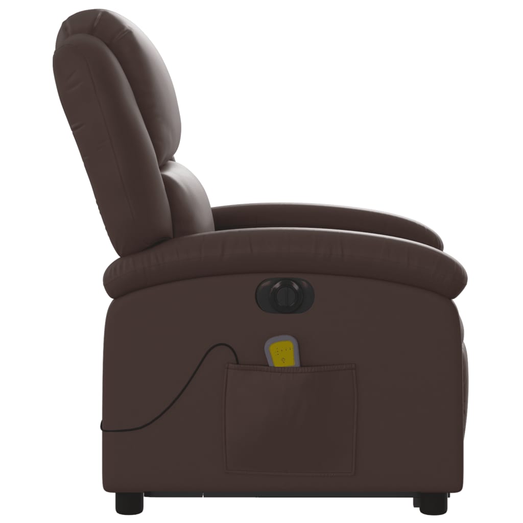 Fauteuil Relax Électrique Marron Foncé