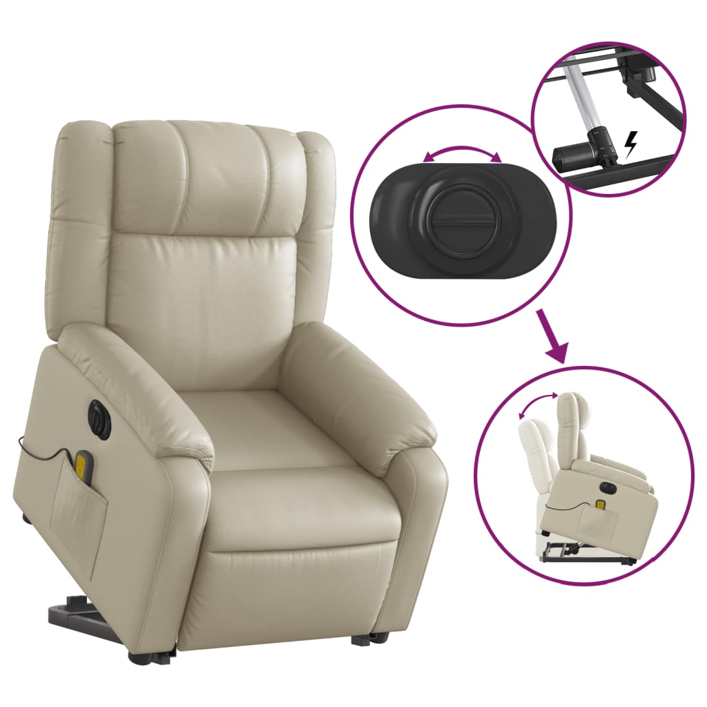 Fauteuil Massant Cuir Électrique