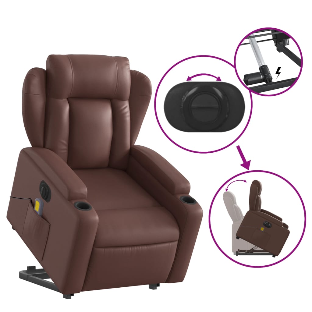 Fauteuil Relax Électrique Cuir Chic