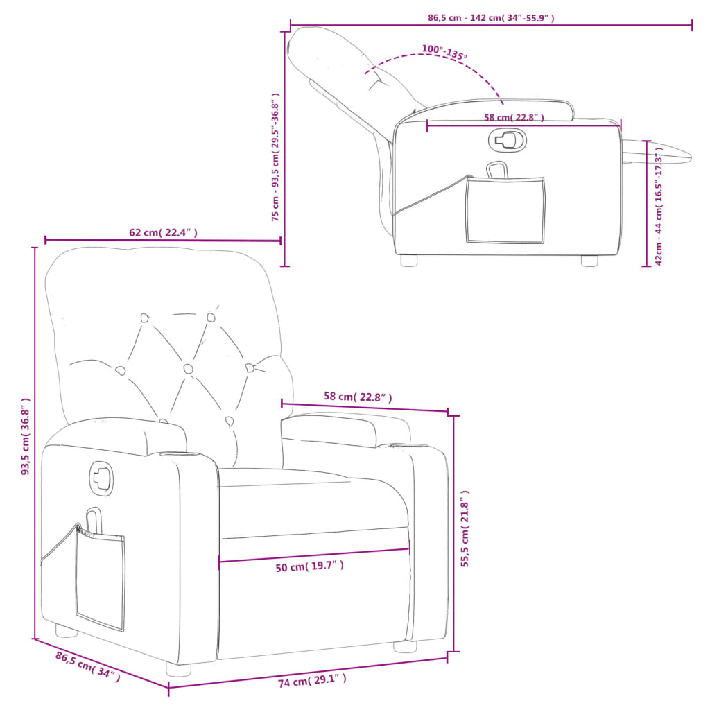 Fauteuil Massant Noir Moderne