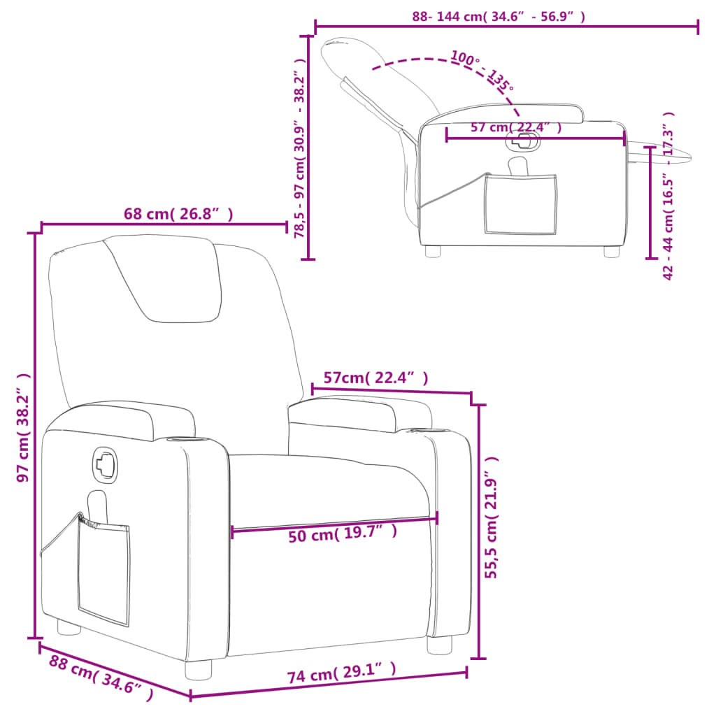 Fauteuil Relax Cuir Manuel