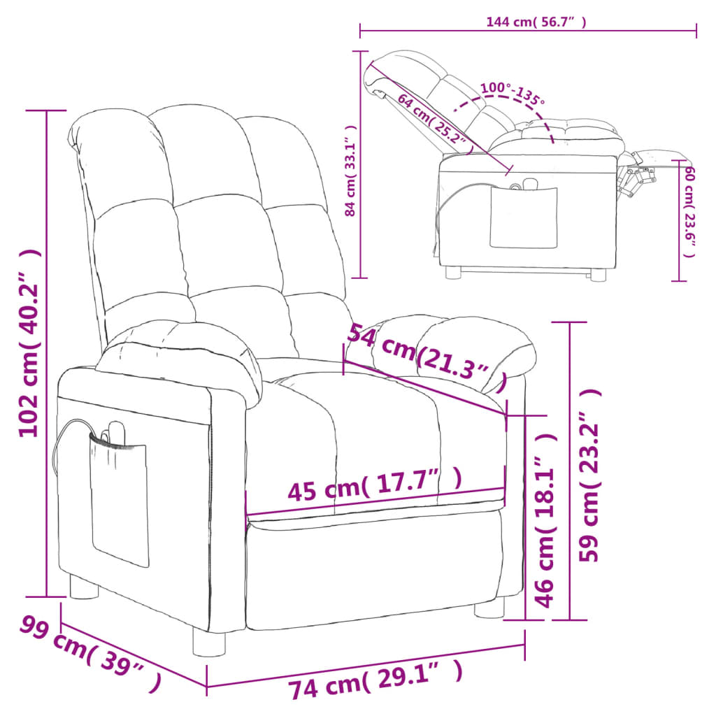 Fauteuil Massant Simple