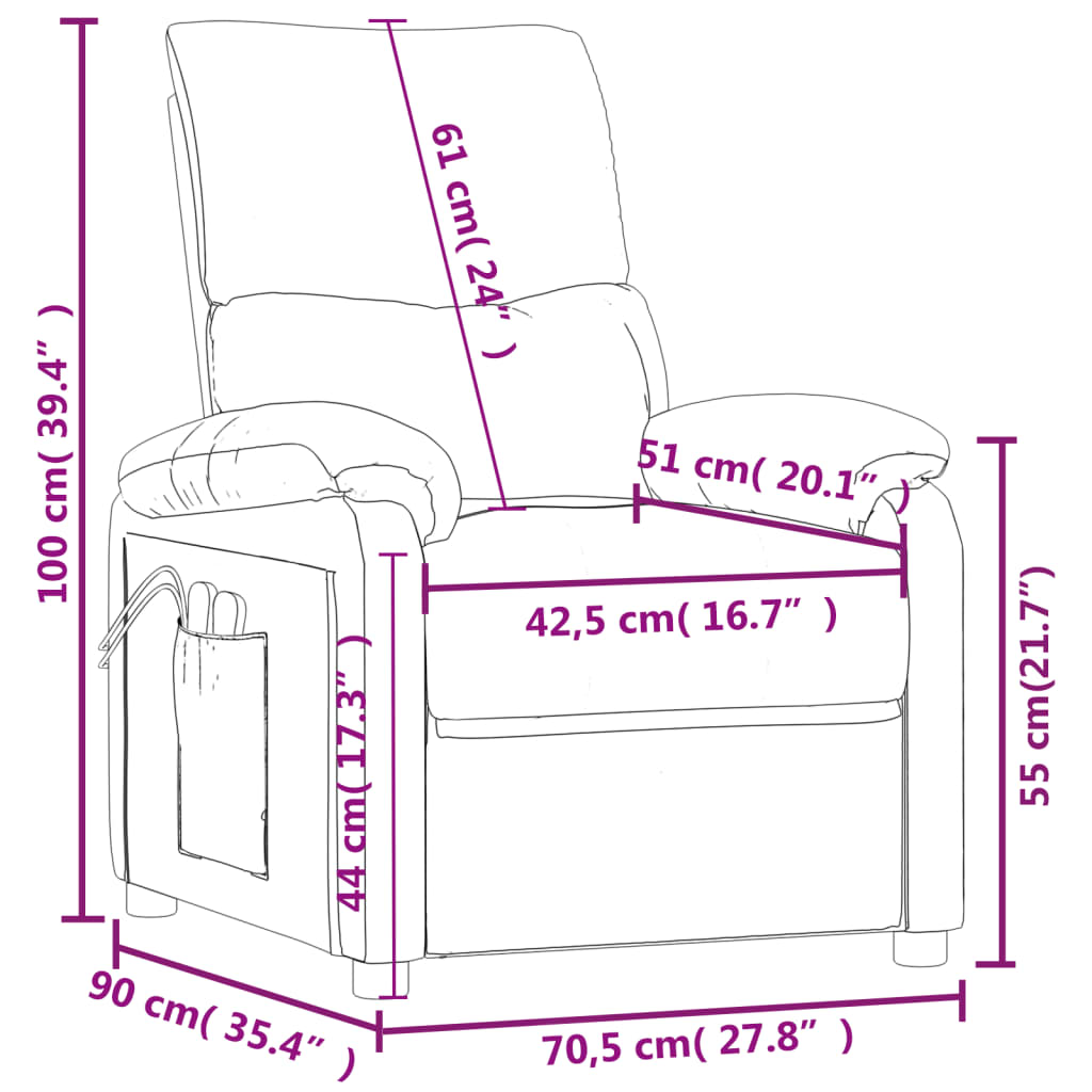 Fauteuil Relax Électrique En Tissu