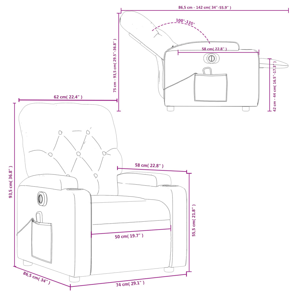 Fauteuil De Relaxation Massant Électrique