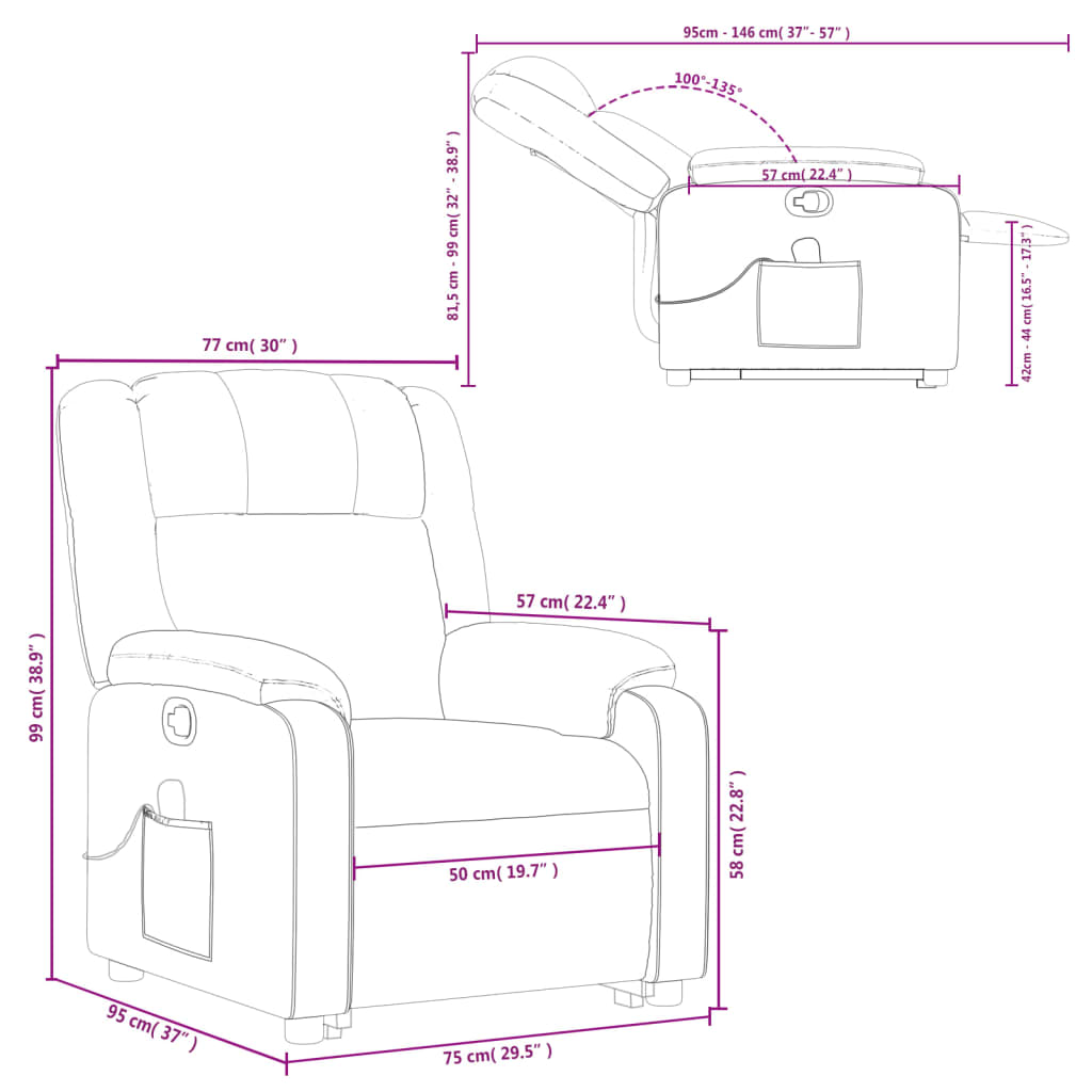 Fauteuil Massant Rembourré
