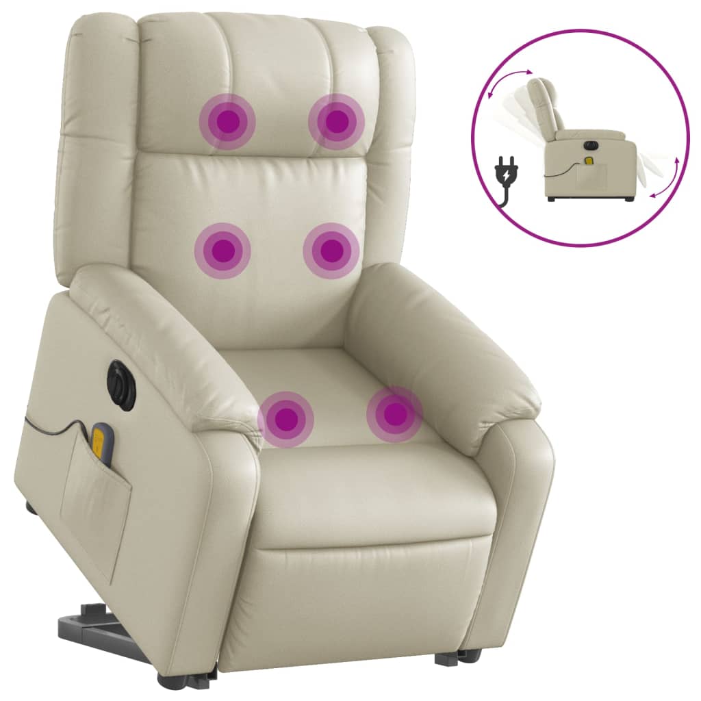 Fauteuil Massant Cuir Électrique
