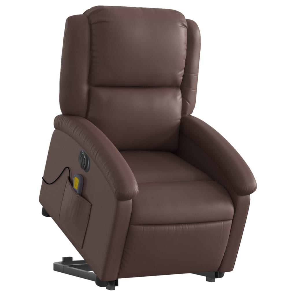 Fauteuil Relax Électrique Marron Foncé