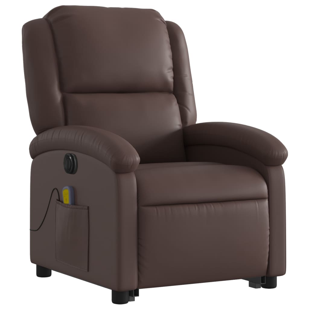 Fauteuil Relax Électrique Marron Foncé