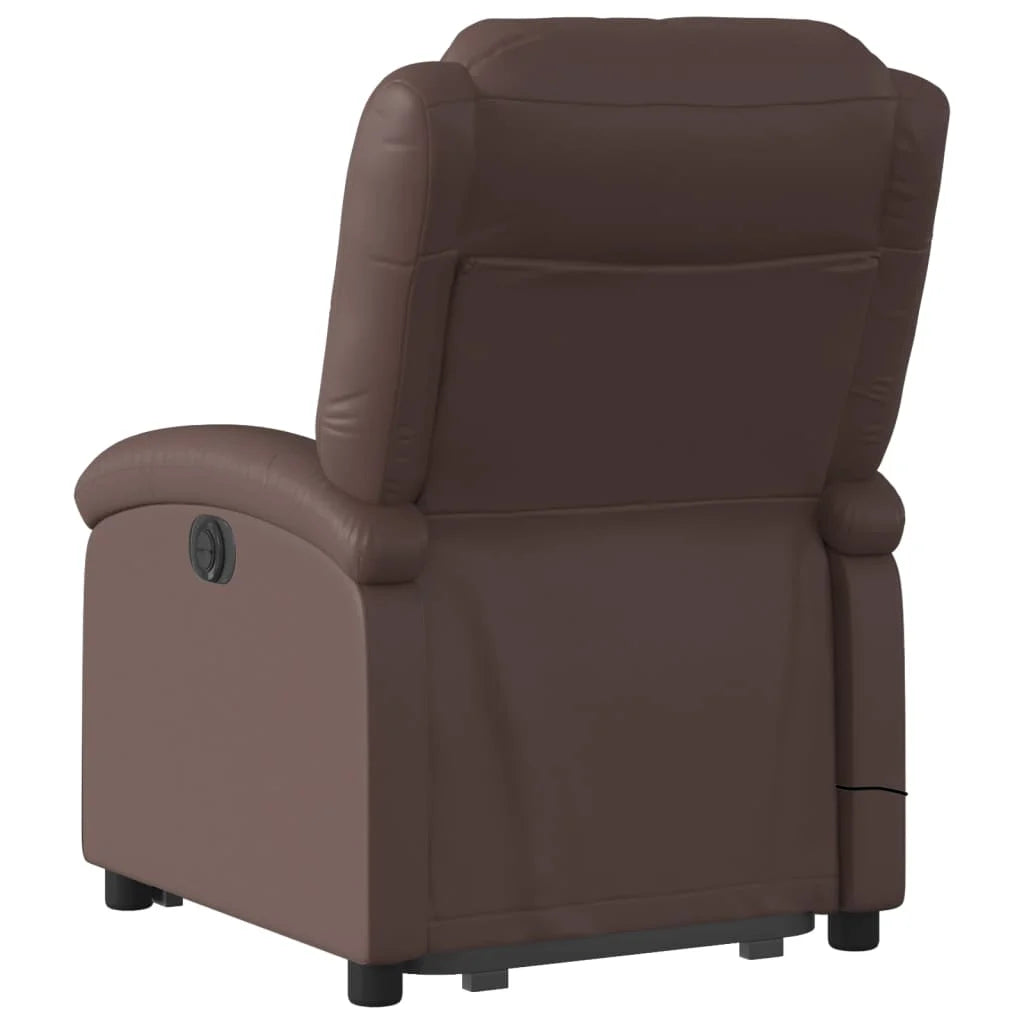 Fauteuil Relax Électrique Marron Foncé
