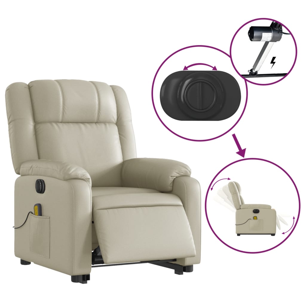 Fauteuil Massant Cuir Électrique