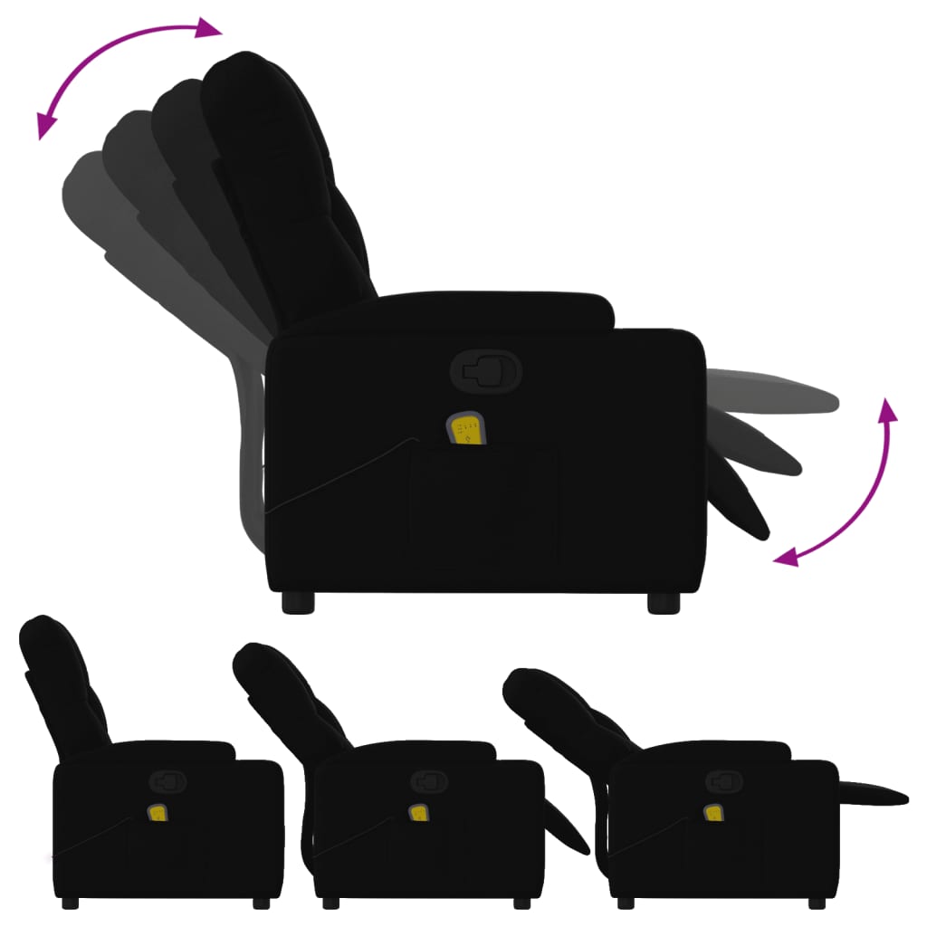Fauteuil Massant Noir Moderne