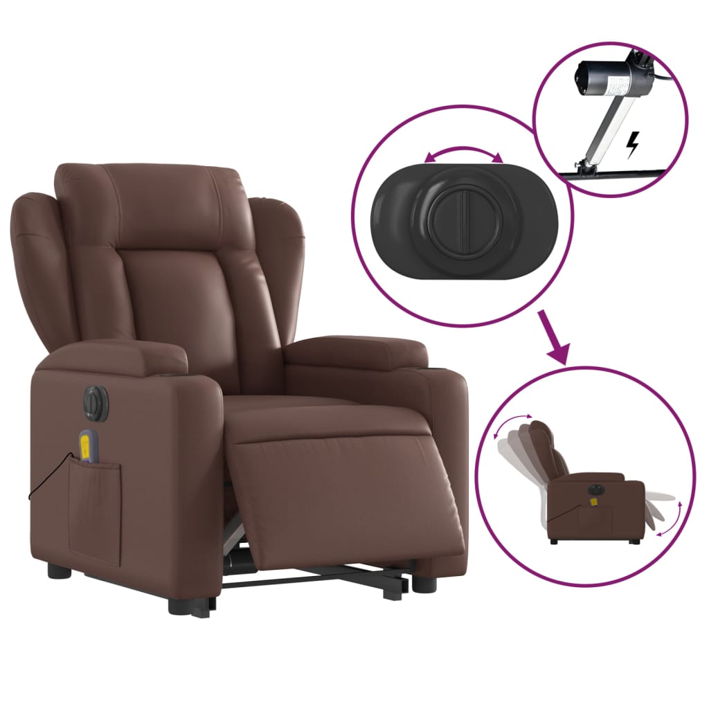 Fauteuil Relax Électrique Cuir Chic