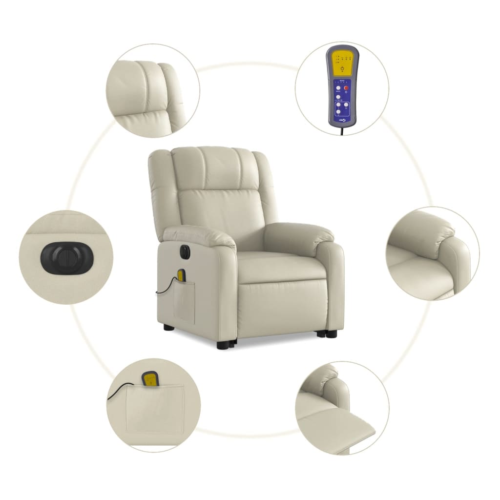 Fauteuil Massant Cuir Électrique