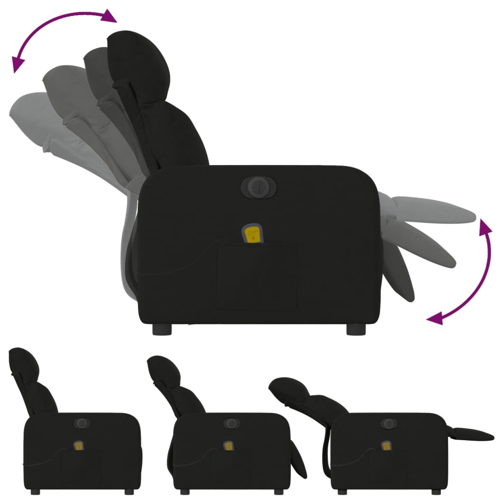 Fauteuil Relax Tissu Noir