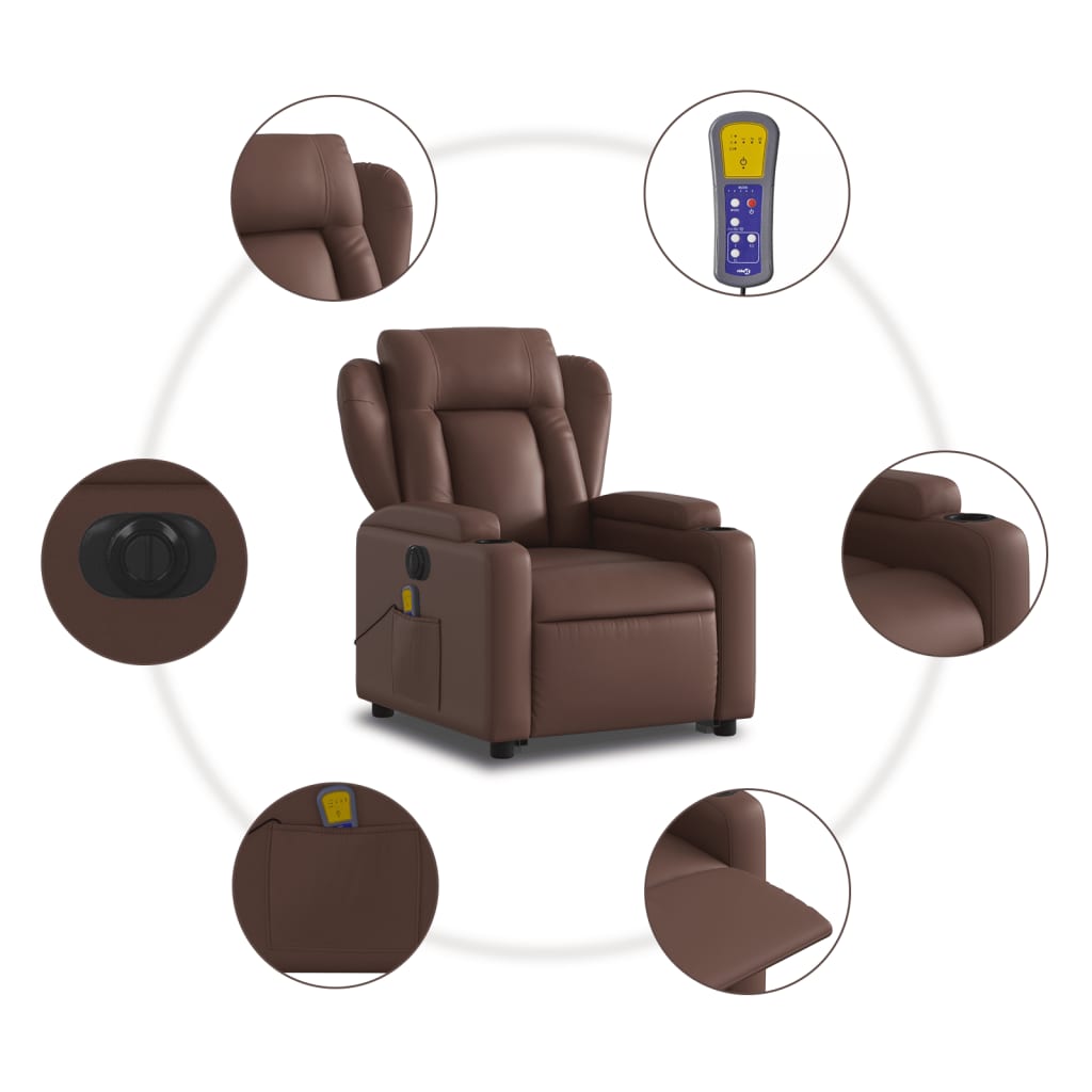 Fauteuil Relax Électrique Cuir Chic