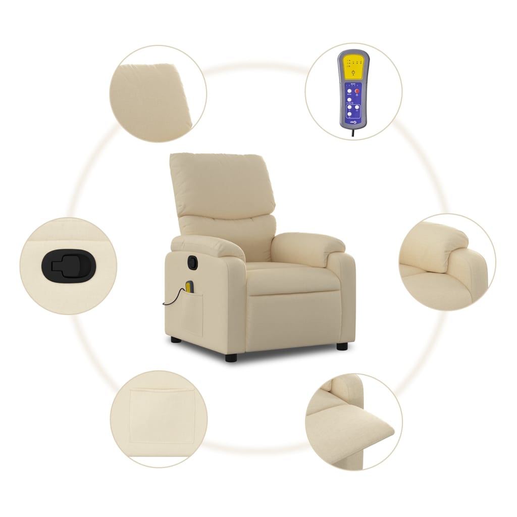 Fauteuil Massant Crème