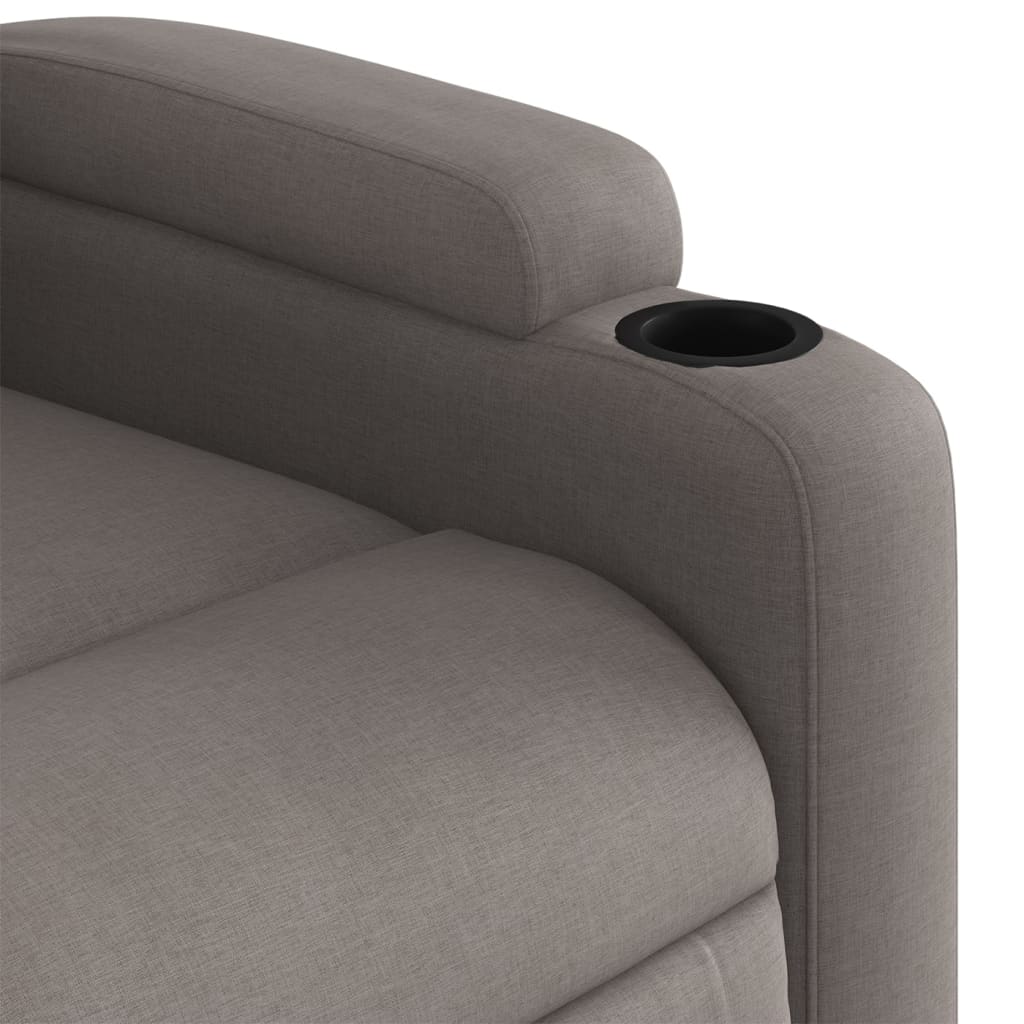 Fauteuil Relax Tissu Gris Électrique