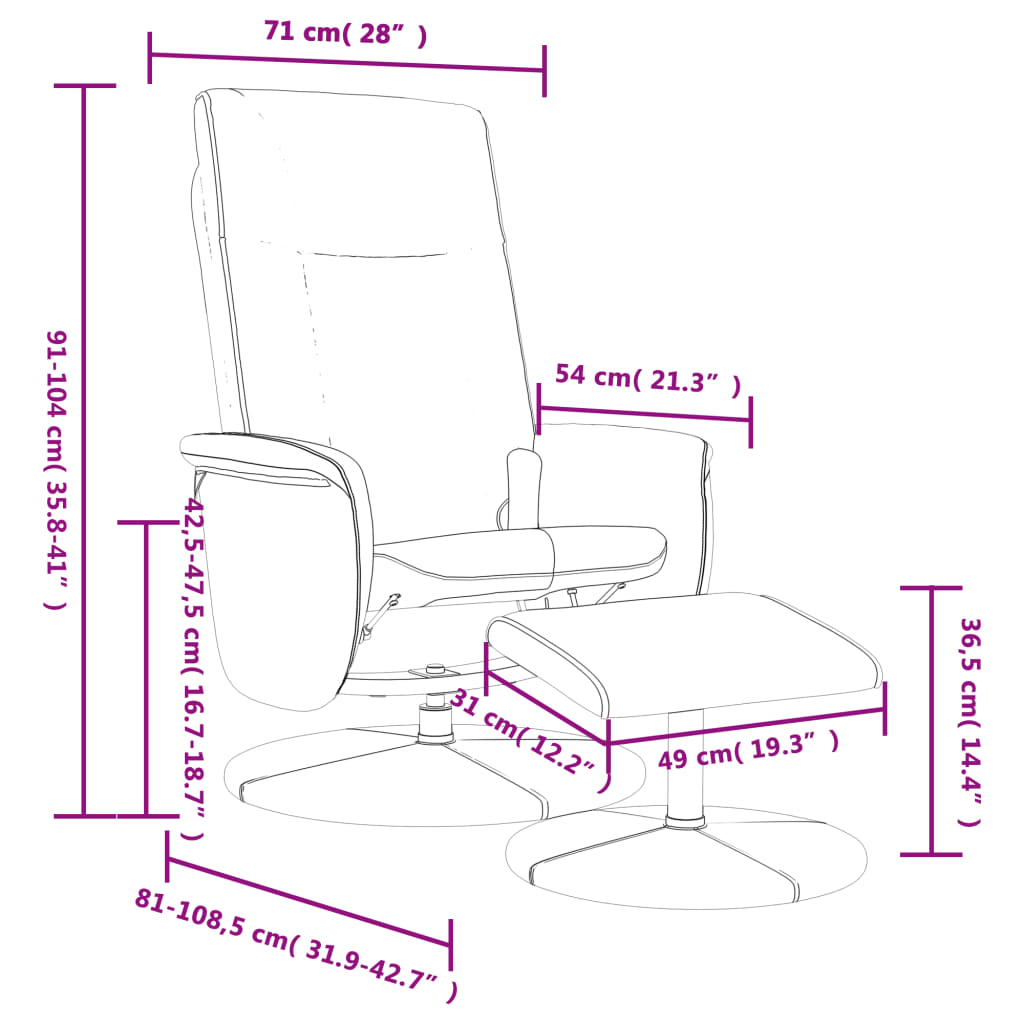 Fauteuil Relaxation Avec Repose Pieds En Cuir