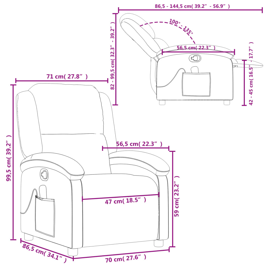 Fauteuil Massant Coloris