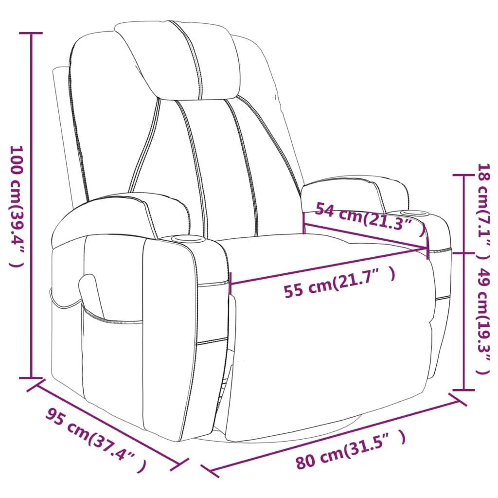 Fauteuil Massant Chauffant Cuir