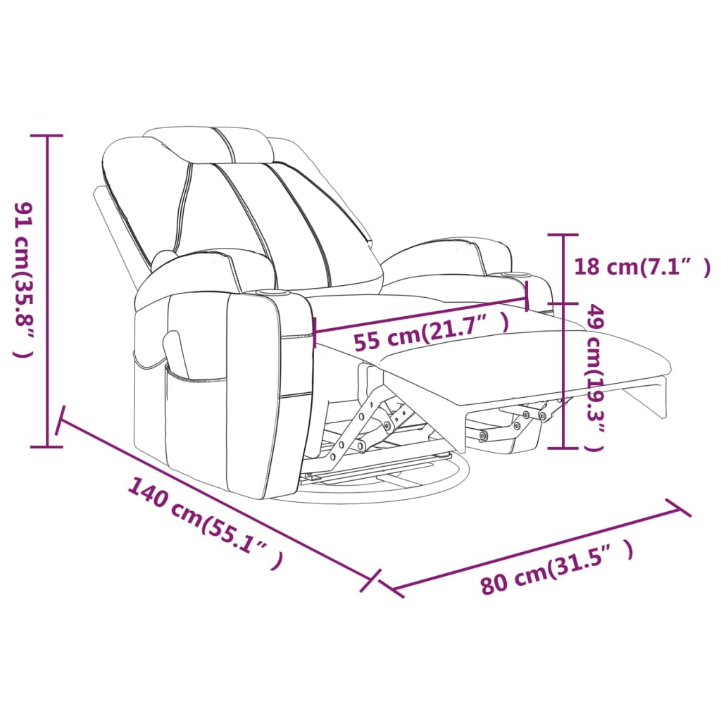 Fauteuil Massant Chauffant Cuir