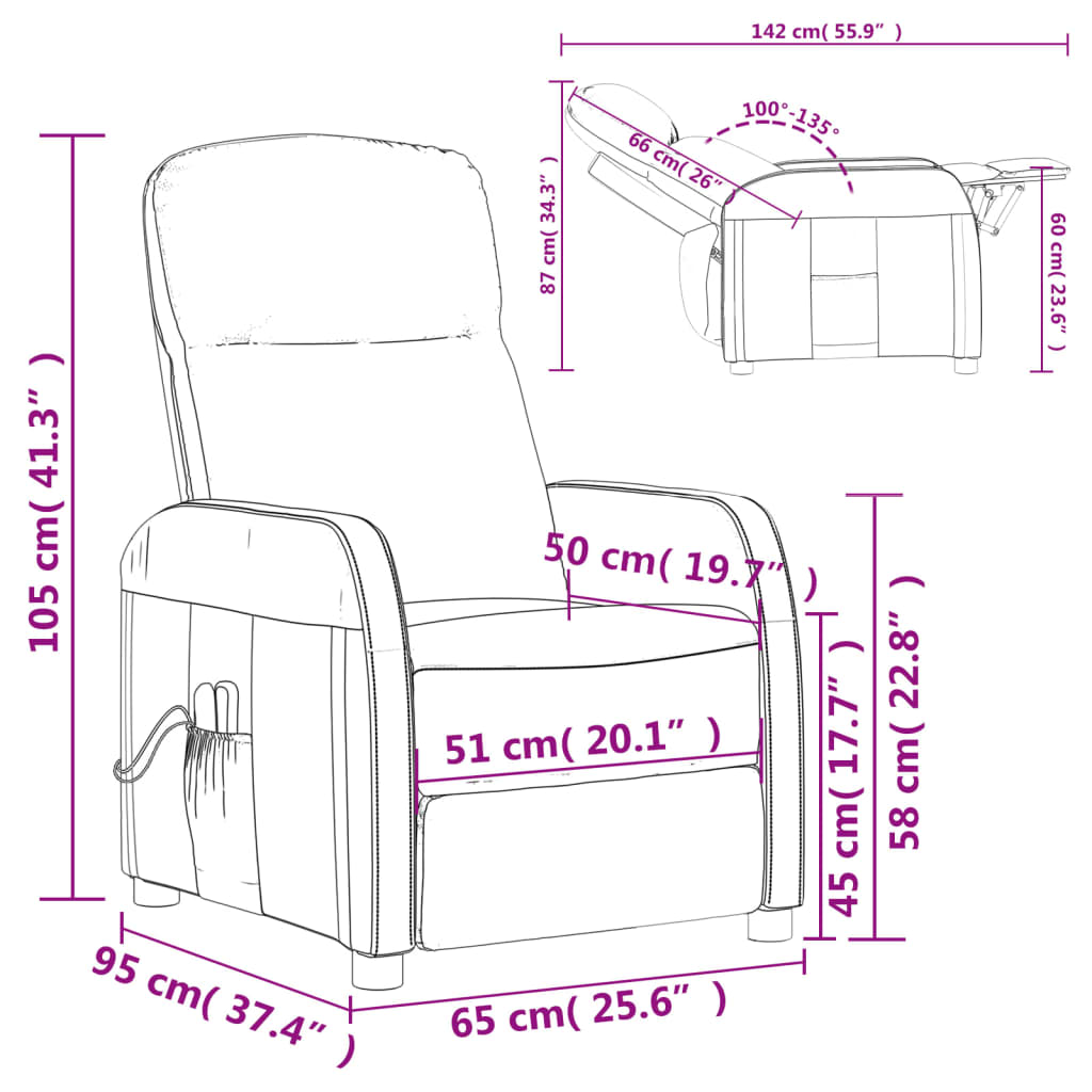 fauteuil massant cuir noir