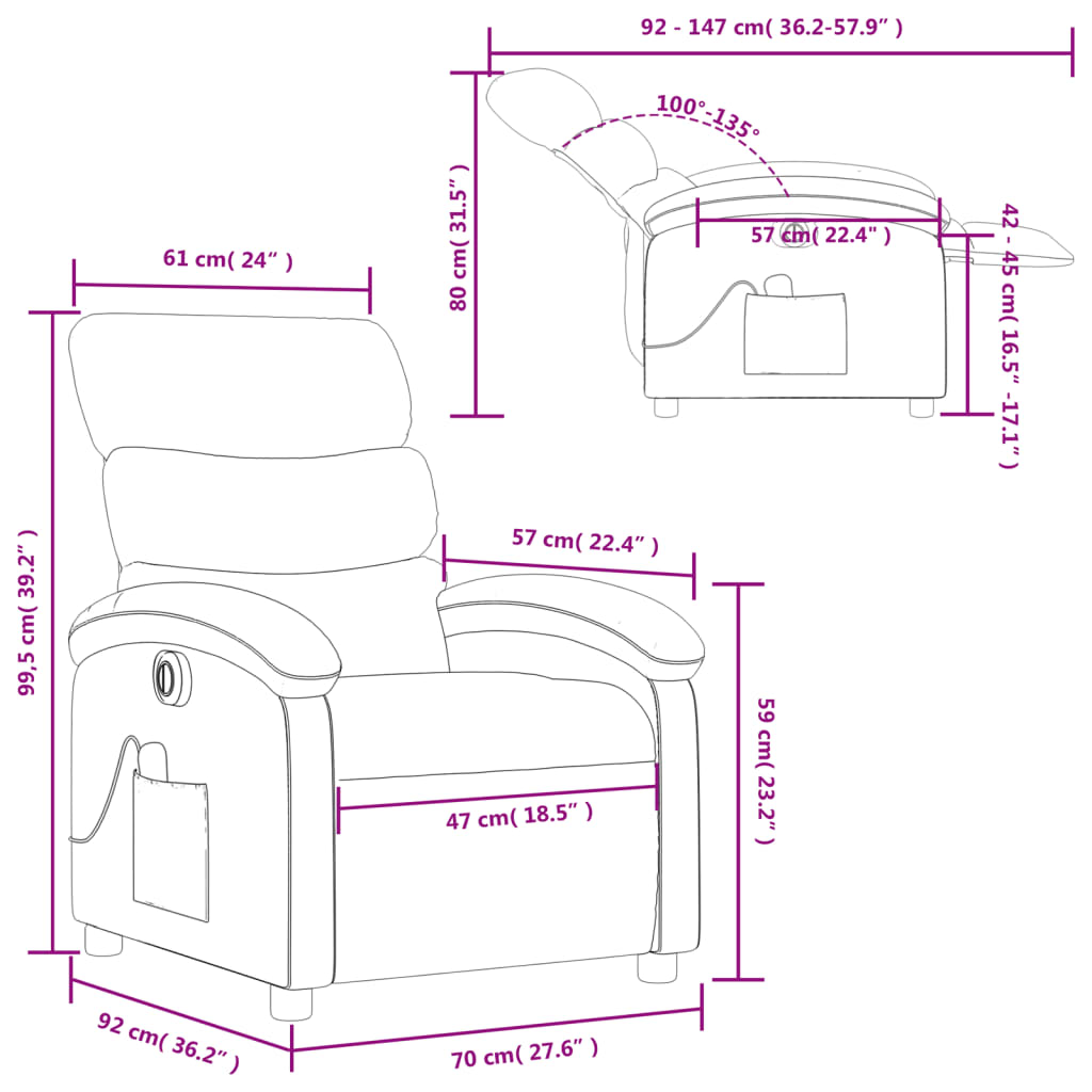 Fauteuil Relax Cuir Repose Pied