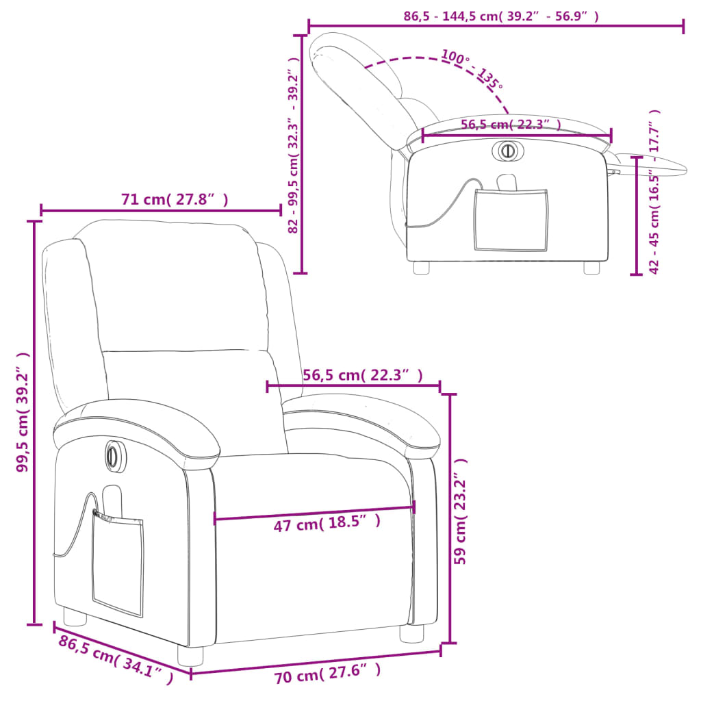 Fauteuil Relax Électrique Simple