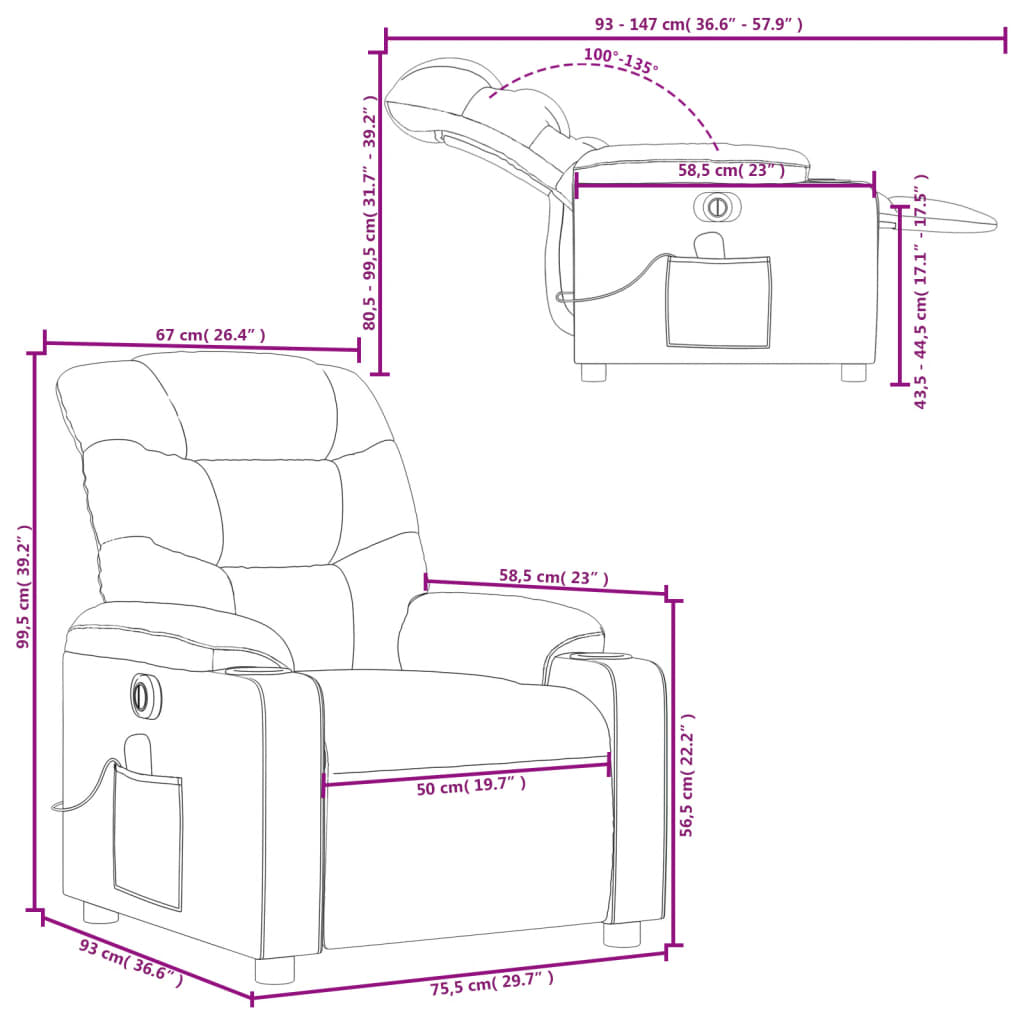 Fauteuil Relax Électrique Confortable