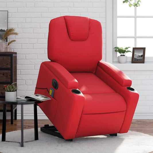 Fauteuil Relaxation Cuir Rouge
