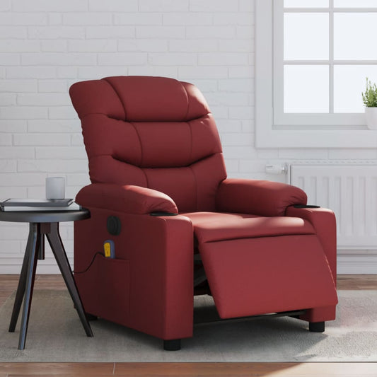 Fauteuil Relax Rouge Simili-Cuir