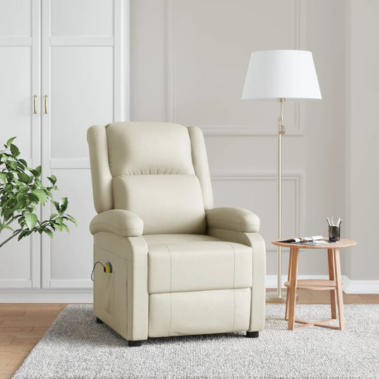 Fauteuil Relax Électrique En Cuir Beige