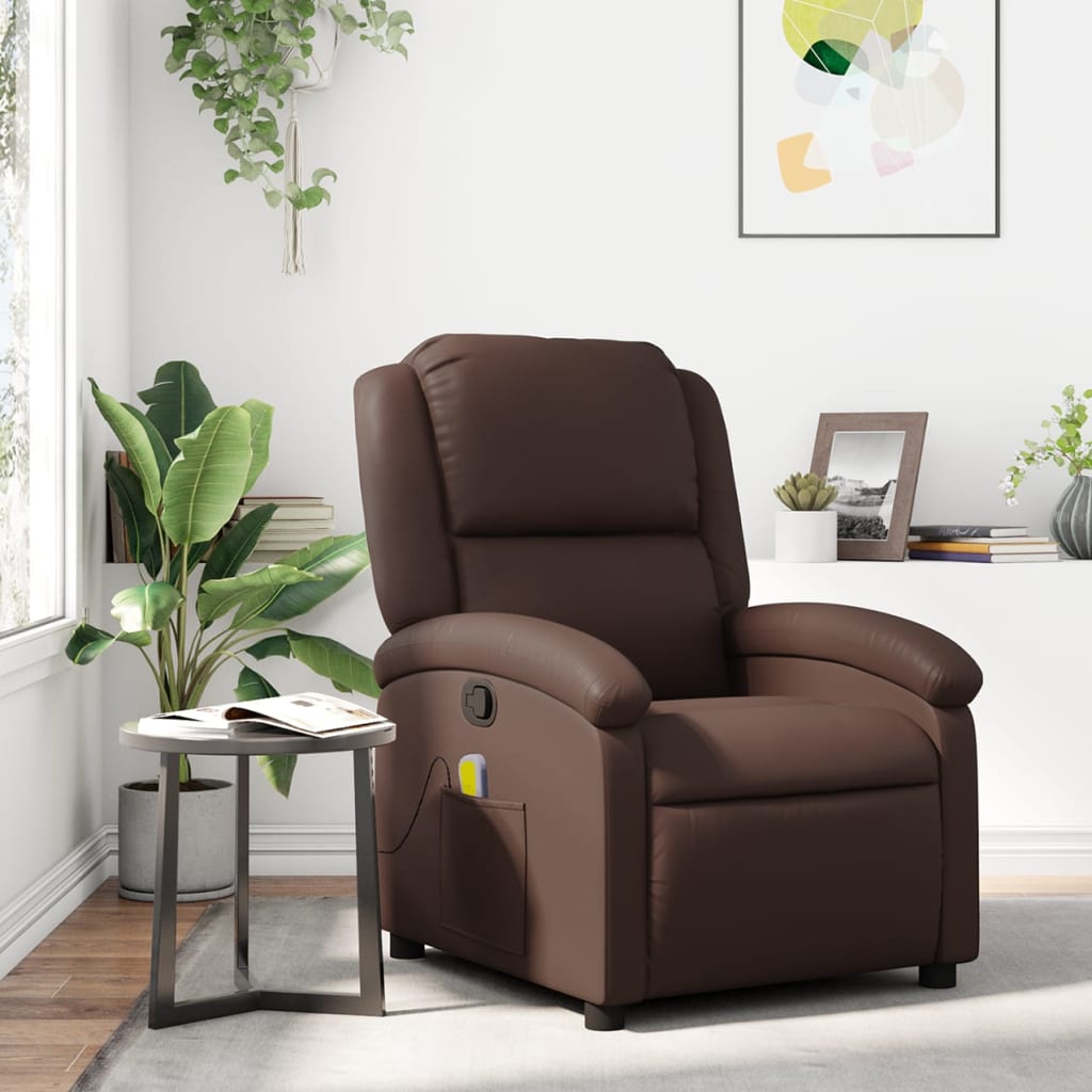 Fauteuil Relax Manuel Marron