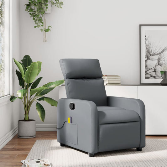 Fauteuil Massant Gris Inclinable