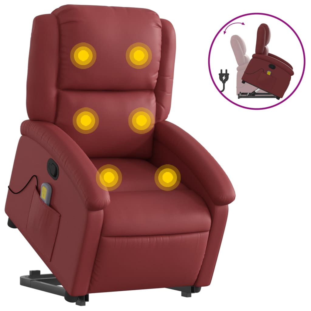 Fauteuil Relax Manuel Rouge Releveur