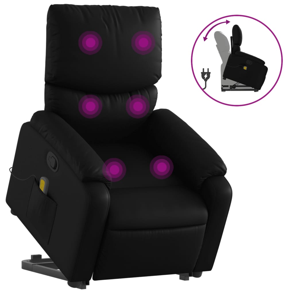 Fauteuil Relax Cuir Noir