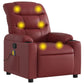 Fauteuil Relax Cuir Rouge Sobre