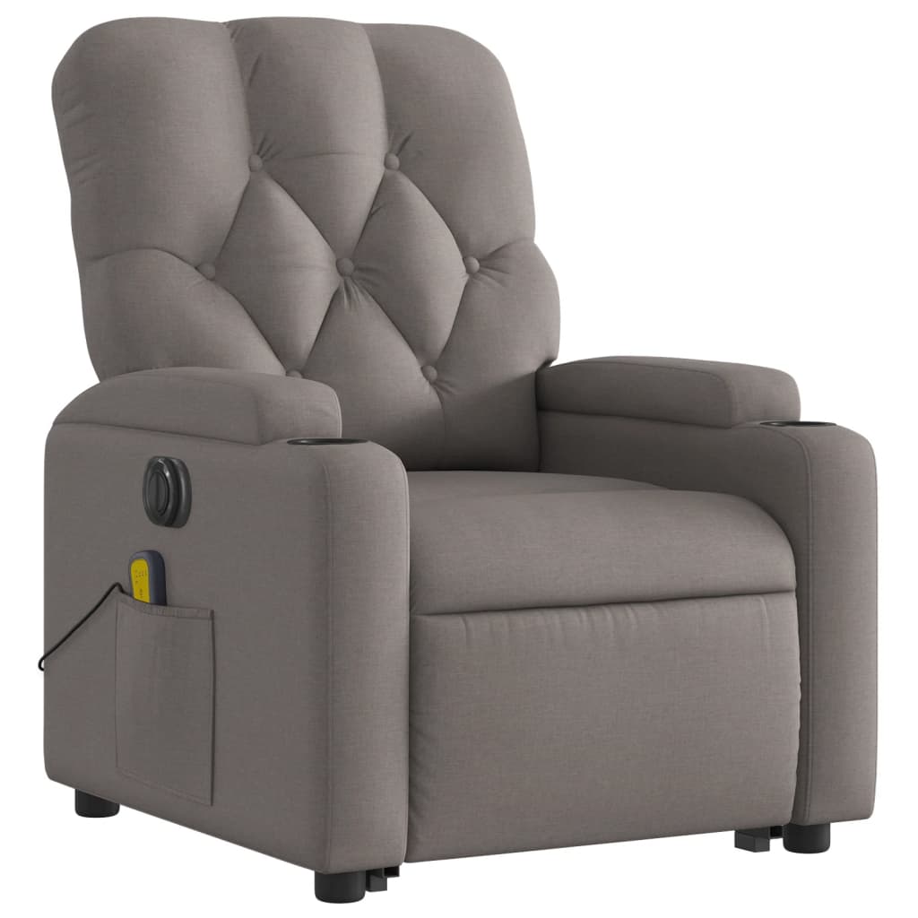 Fauteuil Relax Tissu Gris Électrique