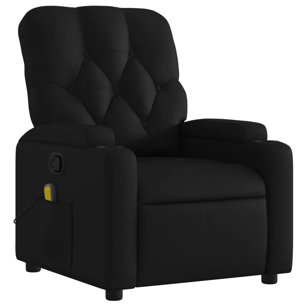 Fauteuil Relax Manuel Noir