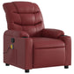 Fauteuil Relax Cuir Rouge Sobre