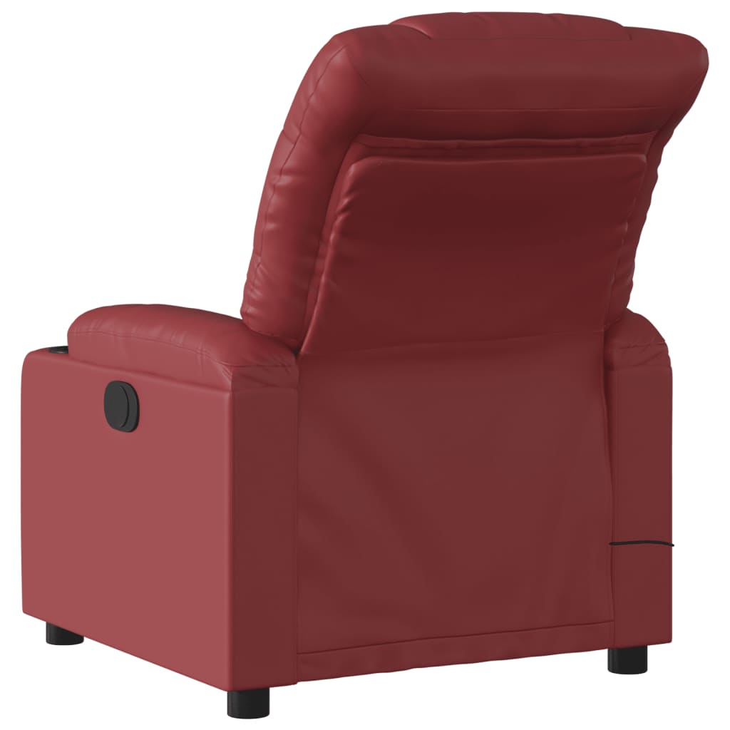 Fauteuil Relax Cuir Rouge Sobre