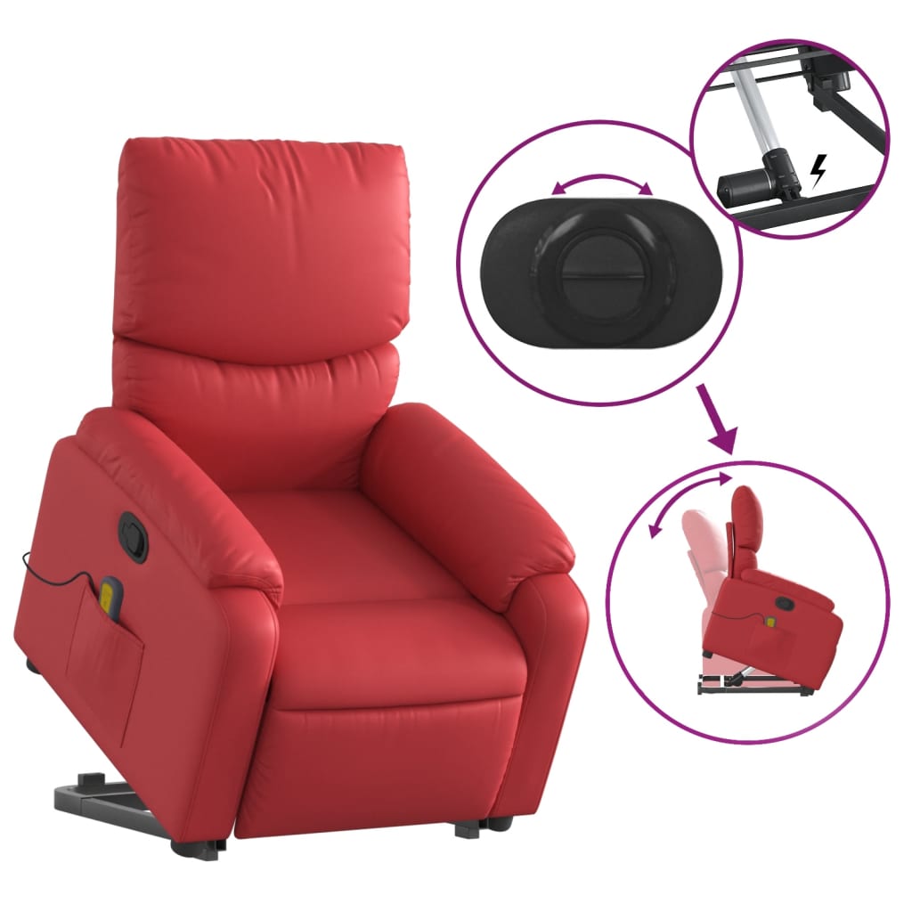 Fauteuil Relax Manuel Rouge