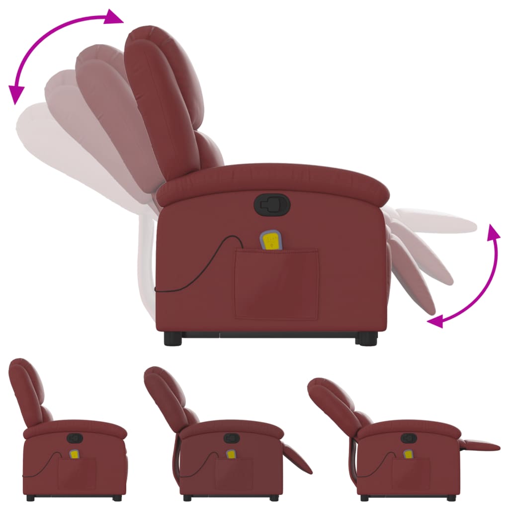 Fauteuil Relax Manuel Rouge Releveur