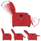 Fauteuil Relax Manuel Rouge