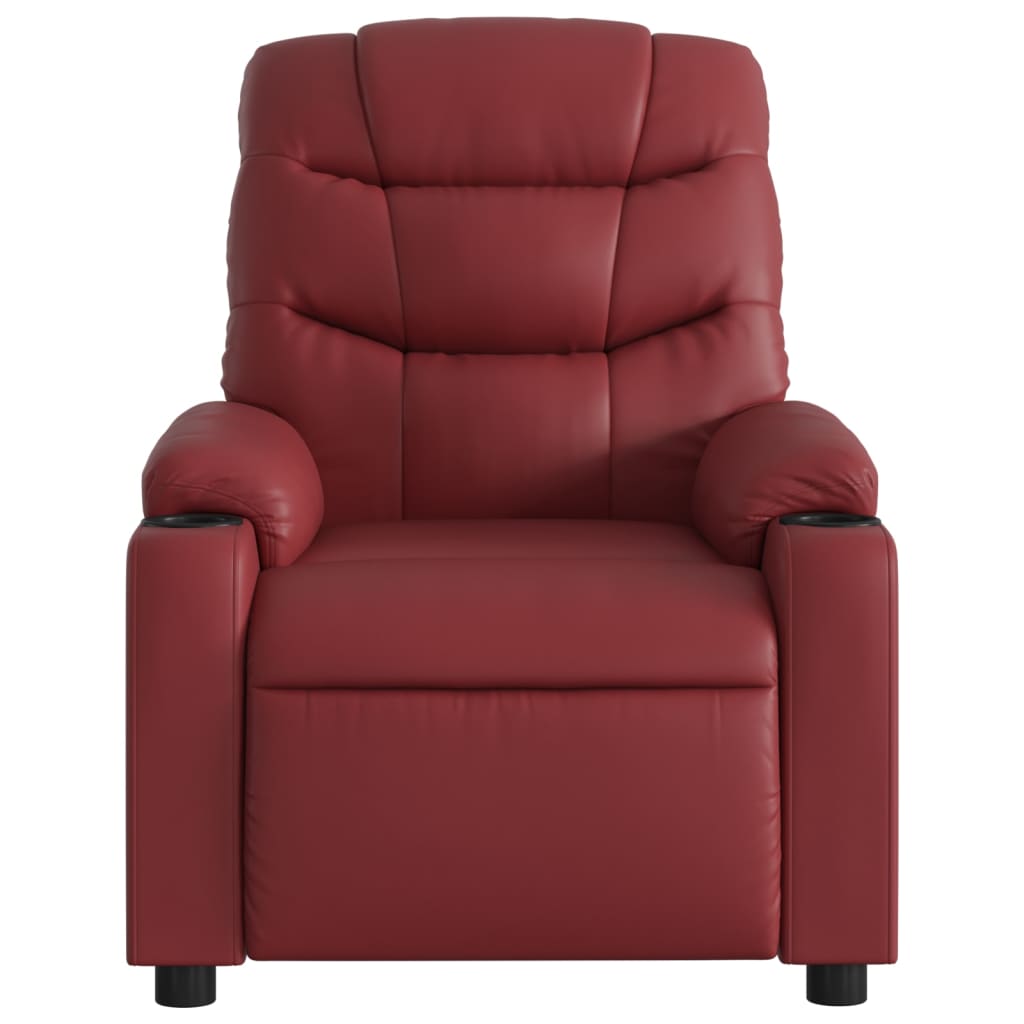 Fauteuil Relax Cuir Rouge Sobre