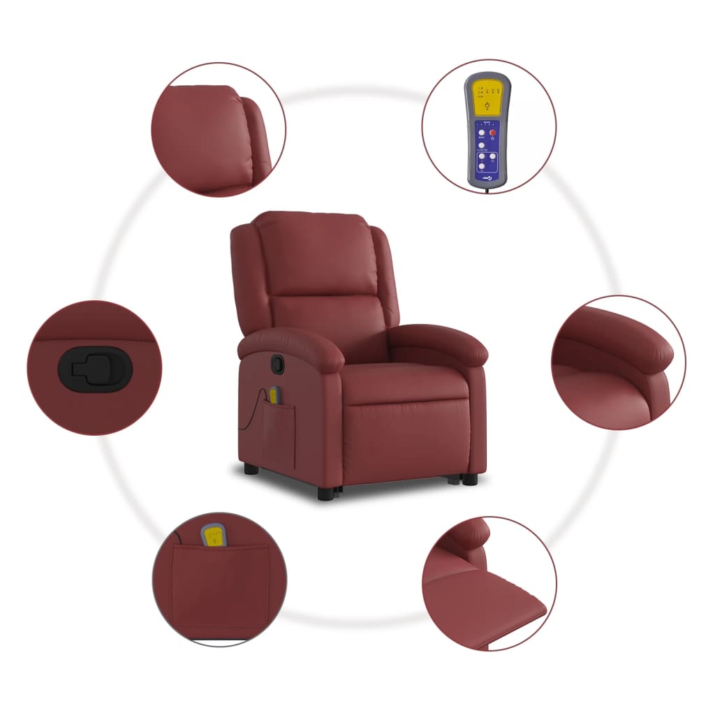 Fauteuil Relax Manuel Rouge Releveur