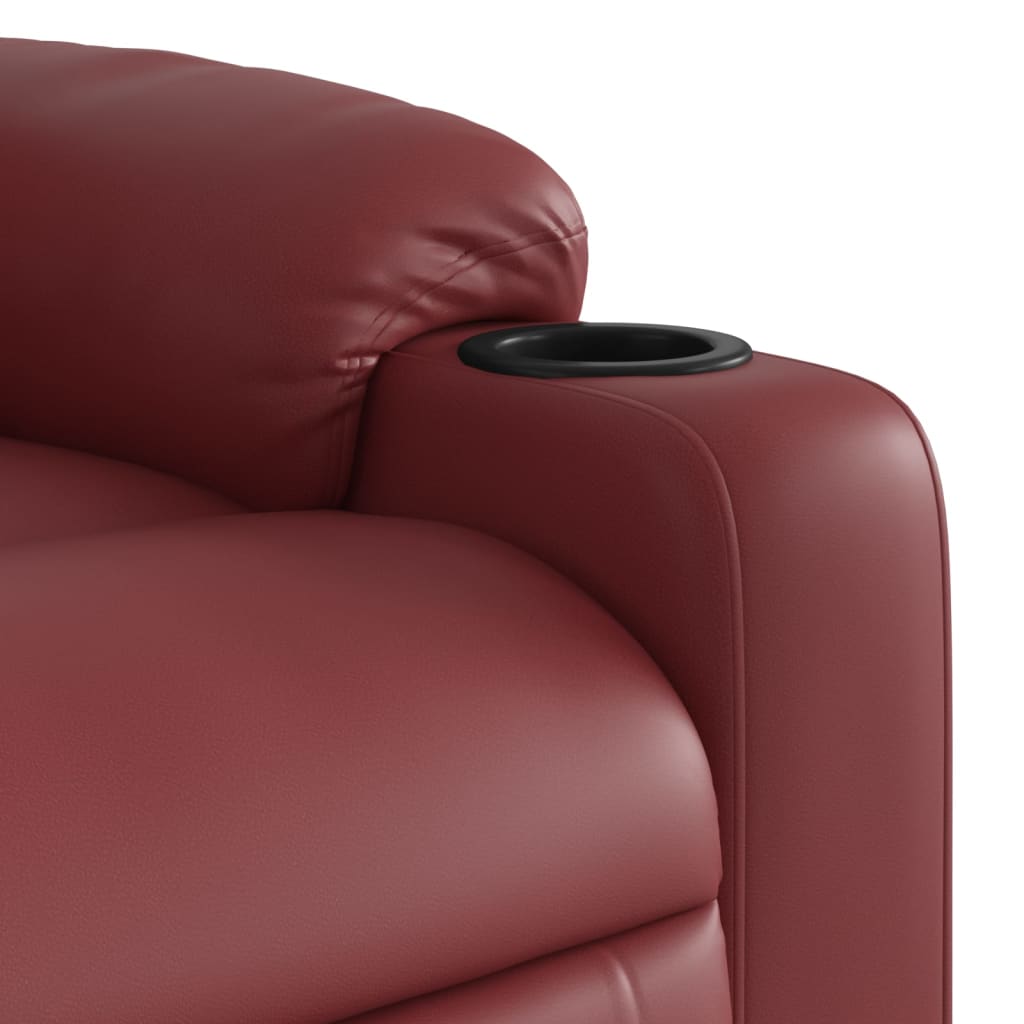 Fauteuil Relax Cuir Rouge Sobre